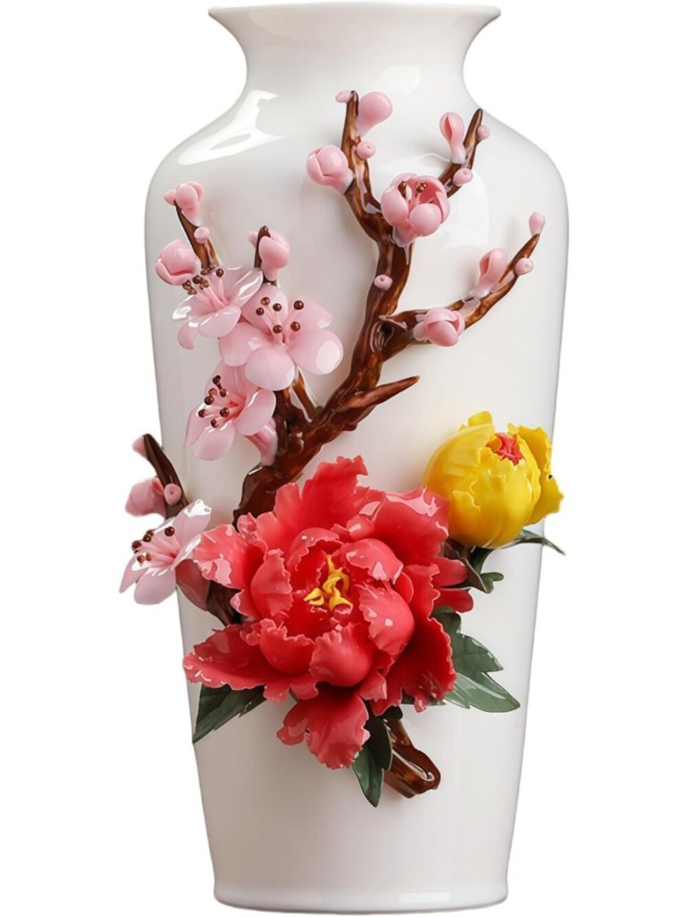 Unique Porcelain Flower Vase - Stylish Table Decor for Home & Office